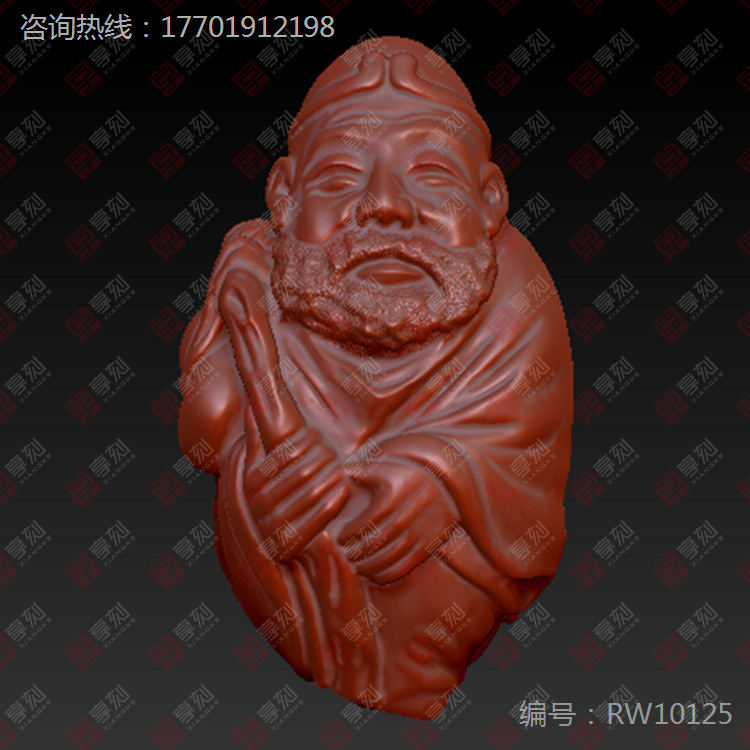 机雕橄榄核精雕图