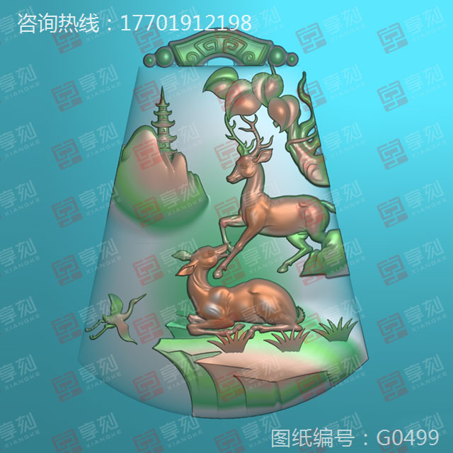 玉雕鹿图片