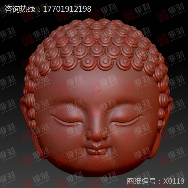 佛公圆珠精雕图案