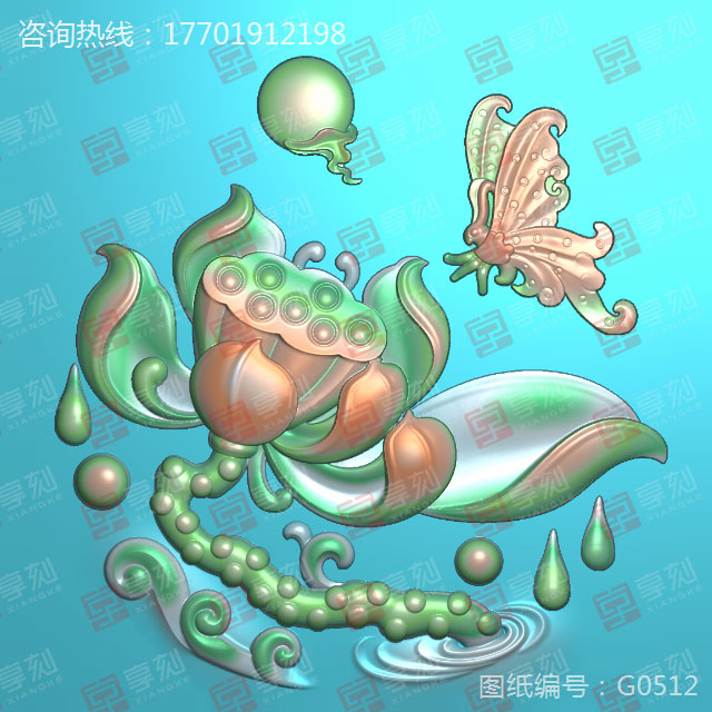 莲花精雕图