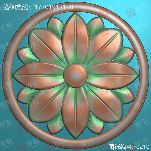 花件镂空雕刻精雕模型图
