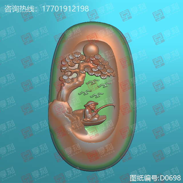 翡翠山水玉雕模型图纸下载
