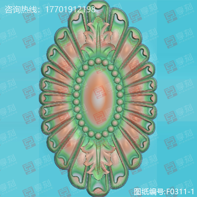 花件玉石雕刻电脑图纸