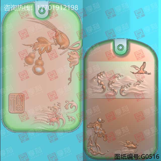 花鸟玉雕电脑雕刻图纸