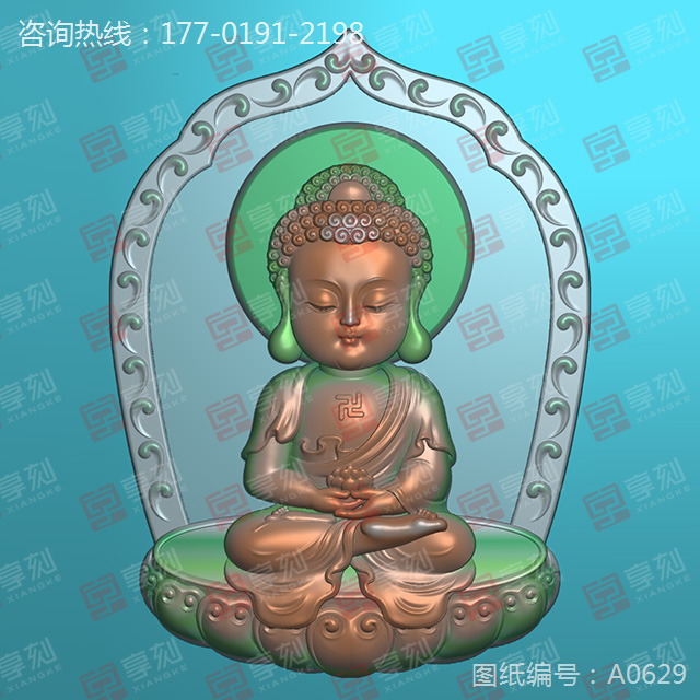 萌版八大守护神大日如来玉雕图纸