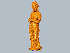 立体摆件观音菩萨模型玉雕图纸_电脑数控玉石雕
