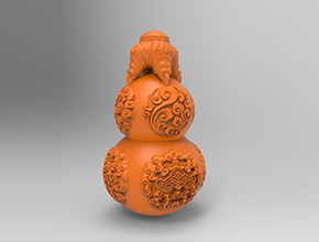 立体魔爪葫芦3d雕刻模型图纸_享刻五轴雕刻机厂