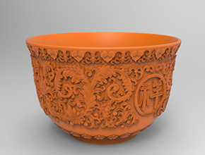 玉石玻璃碗3d雕刻模型图纸_享刻五轴雕刻机厂家