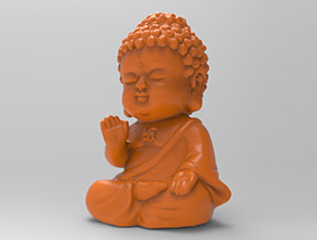 宝宝佛茶宠立体3d模型图stl_享刻五轴雕刻机