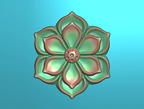 花朵吊坠玉石雕刻电脑图纸_享刻玉石雕刻机