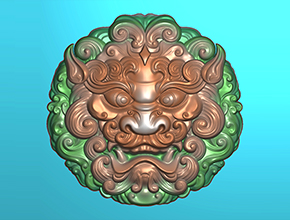 仿古貔貅头玉石雕刻电脑图纸_享刻玉石雕刻机
