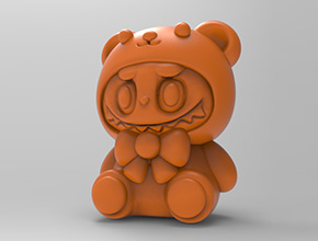 拉布布小熊立体3d模型图stl_享刻五轴雕刻机