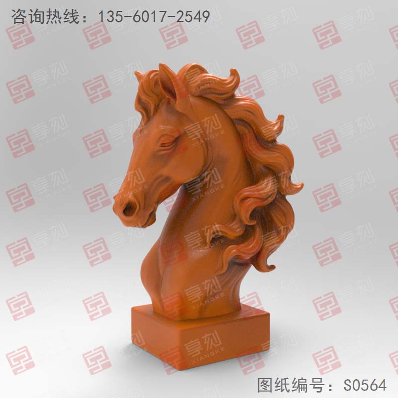 马首生肖一玉石雕刻图纸_电脑数控玉石雕刻机厂家